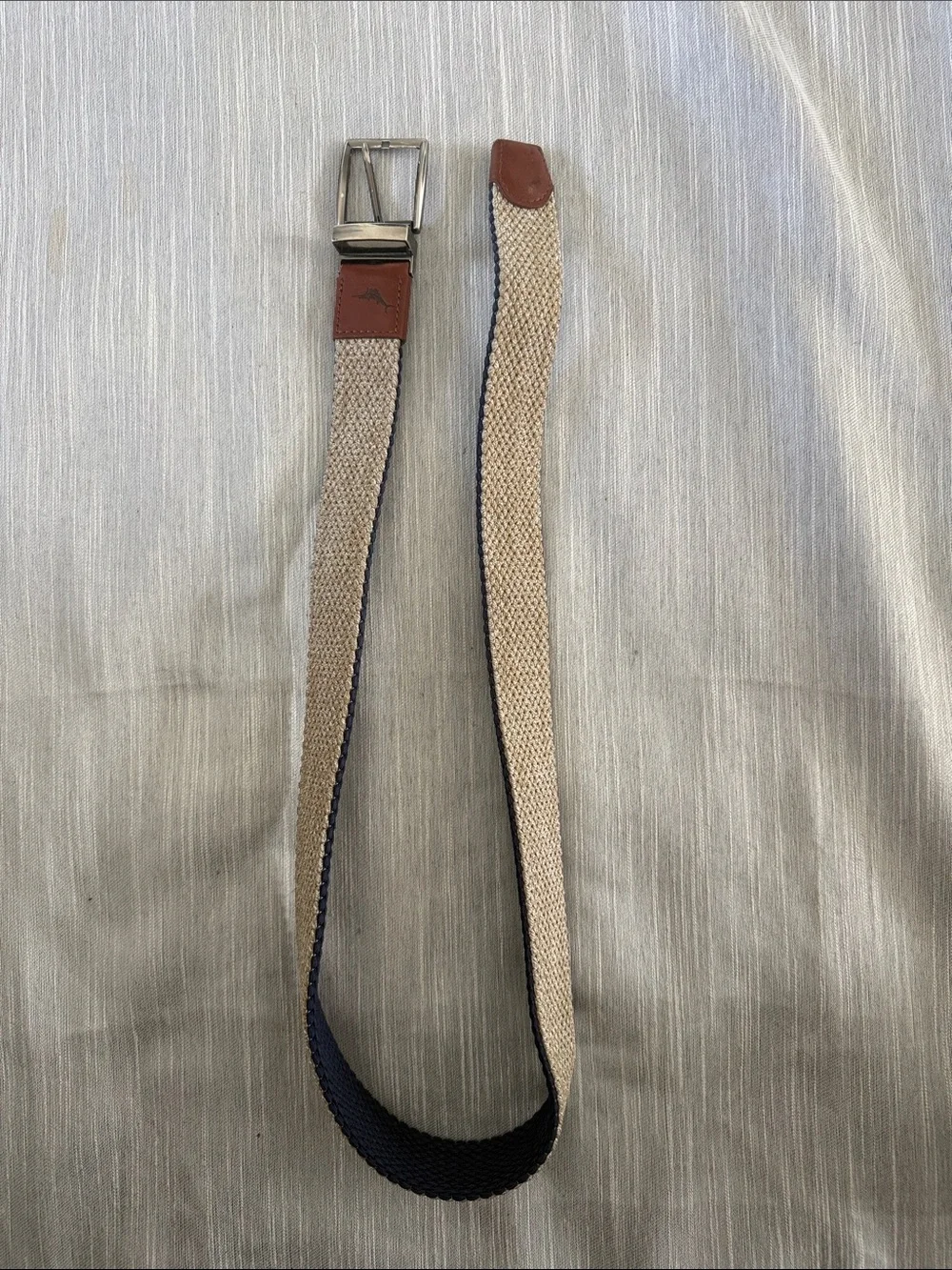 Tommy Bahama stretch leather braided